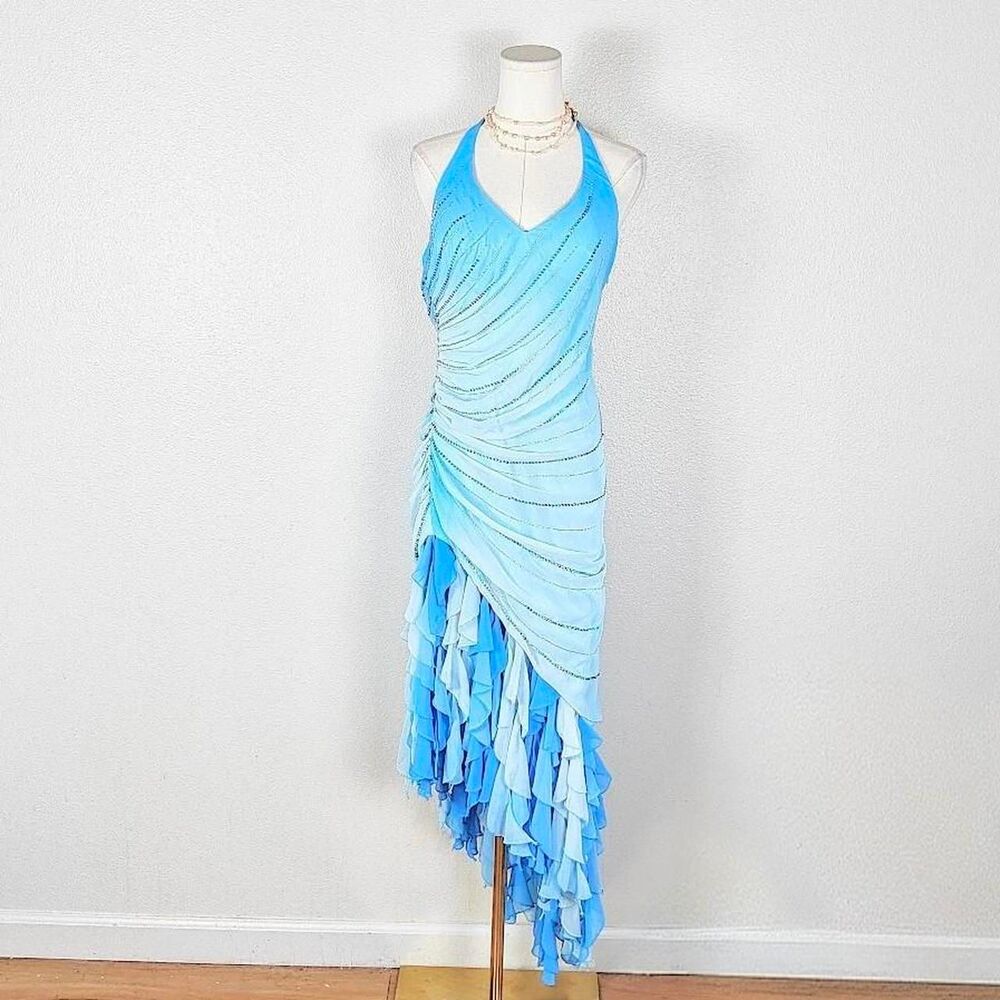 Y2K Ombré Beaded Jellyfish Mermaid Prom Dress